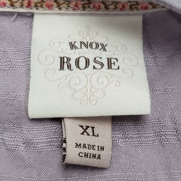 Knox Rose Brand Women's Lavender Sleeveless Tunic With Buttons Size-XL - Picture 5 of 7